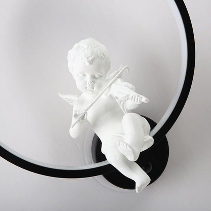 Contemporary Creative Round Plastic LED Wall Sconce Lamp