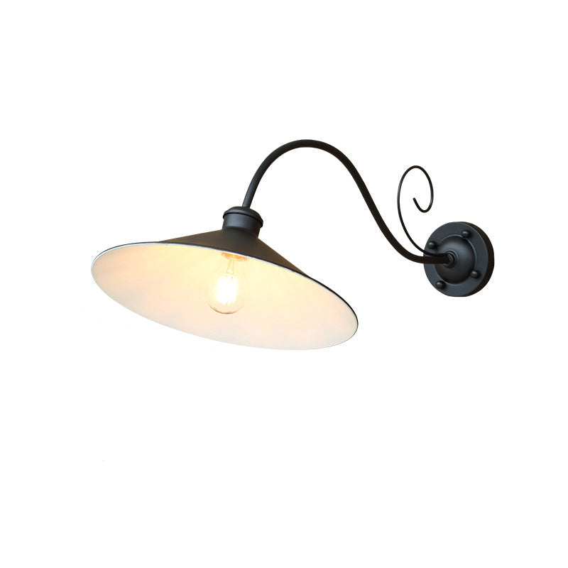 Traditional Rustic Cone Iron 1-Light Wall Sconce Lamp