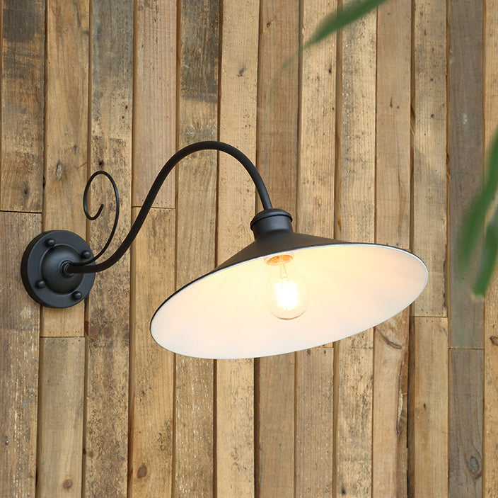 Traditional Rustic Cone Iron 1-Light Wall Sconce Lamp
