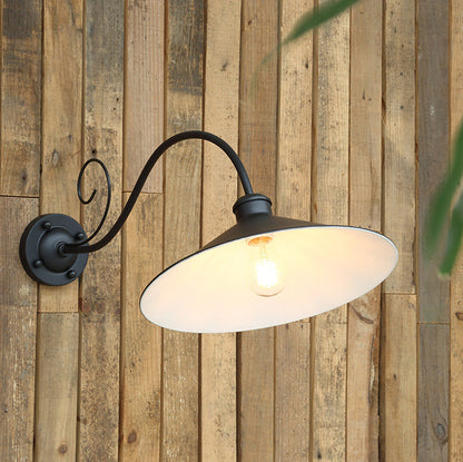 Traditional Rustic Cone Iron 1-Light Wall Sconce Lamp