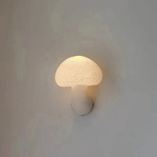 Contemporary Creative Mushroom Resin LED Wall Sconce Lamp