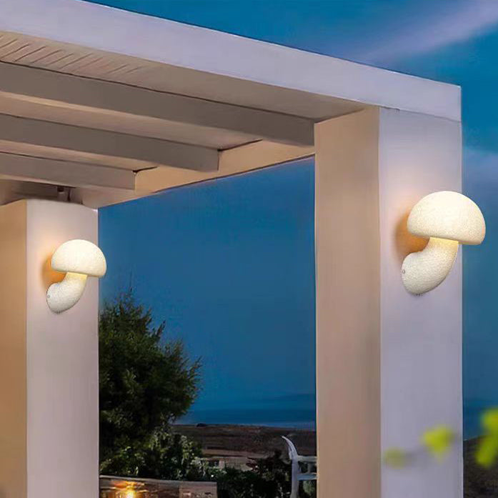 Contemporary Creative Mushroom Resin LED Wall Sconce Lamp