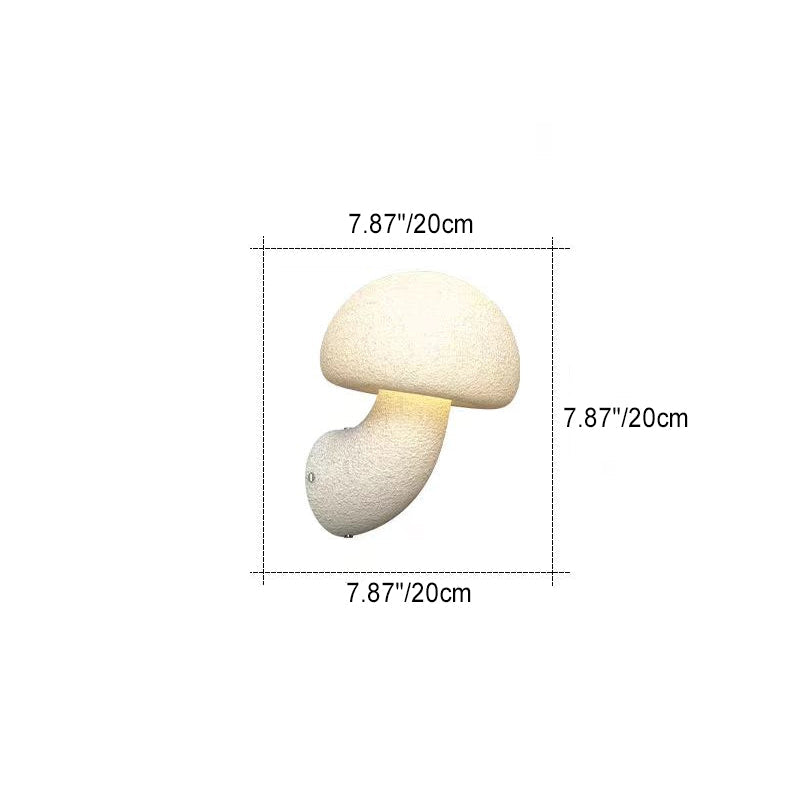 Contemporary Creative Mushroom Resin LED Wall Sconce Lamp