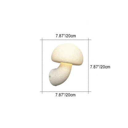 Contemporary Creative Mushroom Resin LED Wall Sconce Lamp