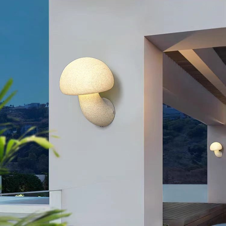 Contemporary Creative Mushroom Resin LED Wall Sconce Lamp
