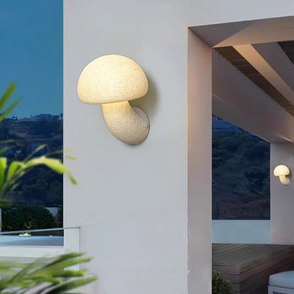 Contemporary Creative Mushroom Resin LED Wall Sconce Lamp