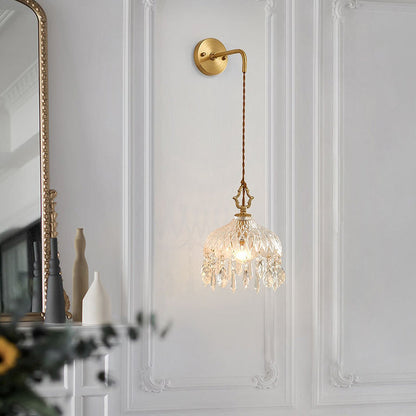 Nordic Teardrop Iron Glass 1-Light Wall Sconce Lamp