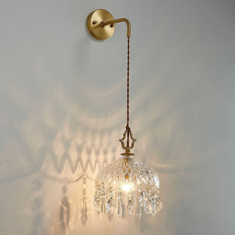 Nordic Teardrop Iron Glass 1-Light Wall Sconce Lamp