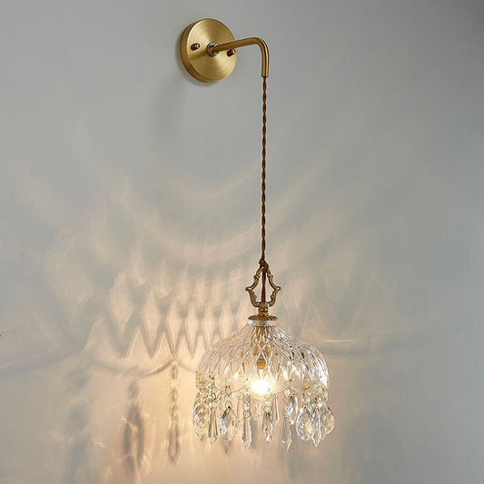 Nordic Teardrop Iron Glass 1-Light Wall Sconce Lamp