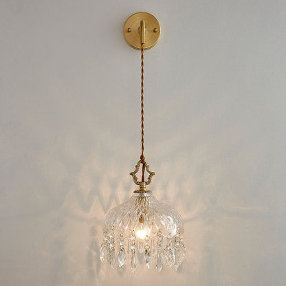 Nordic Teardrop Iron Glass 1-Light Wall Sconce Lamp