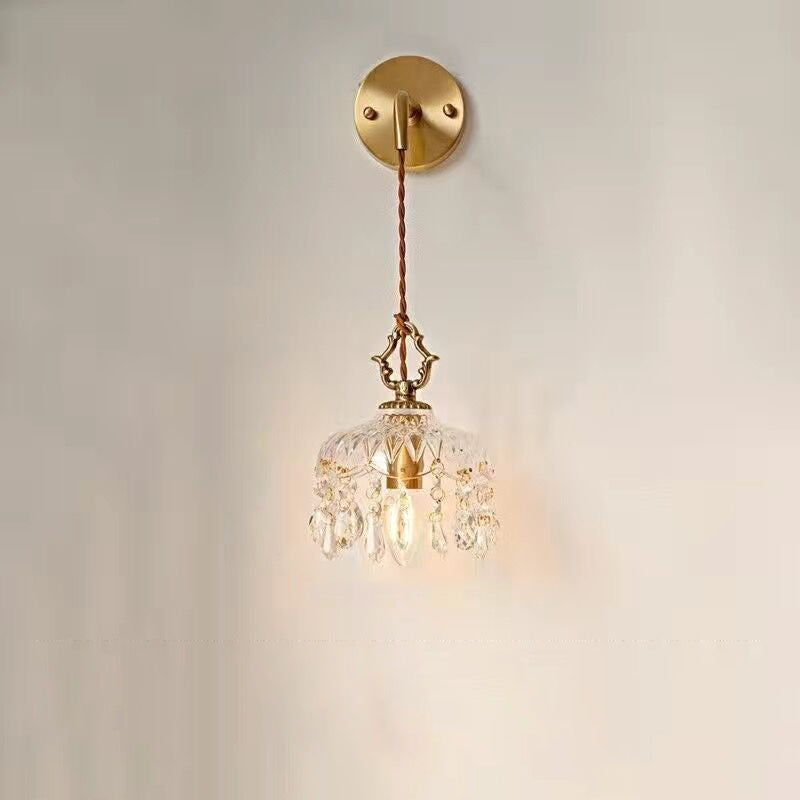 Nordic Teardrop Iron Glass 1-Light Wall Sconce Lamp