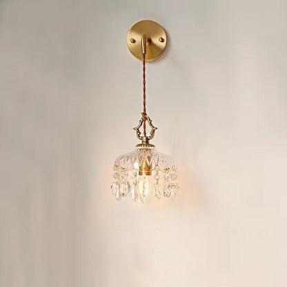 Nordic Teardrop Iron Glass 1-Light Wall Sconce Lamp