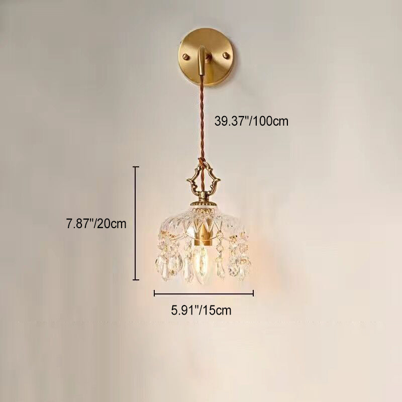 Nordic Teardrop Iron Glass 1-Light Wall Sconce Lamp
