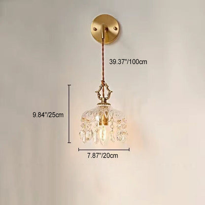 Nordic Teardrop Iron Glass 1-Light Wall Sconce Lamp