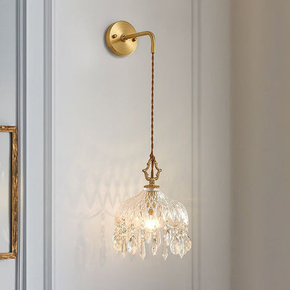 Nordic Teardrop Iron Glass 1-Light Wall Sconce Lamp