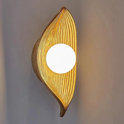 Nordic Leaf Resin Plastic 1-Light Wall Sconce Lamp