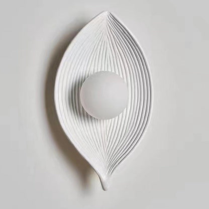 Nordic Leaf Resin Plastic 1-Light Wall Sconce Lamp