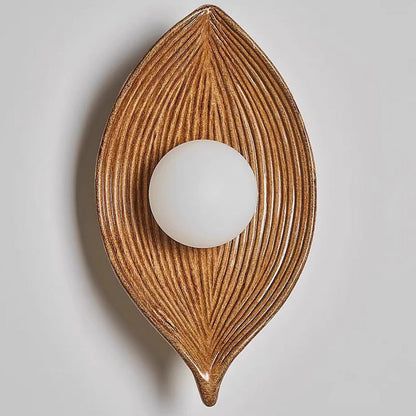 Nordic Leaf Resin Plastic 1-Light Wall Sconce Lamp