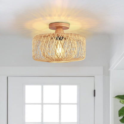Traditional Rattan Ceiling Light