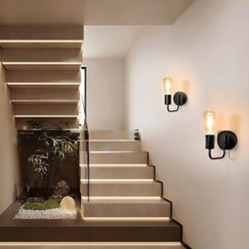 Contemporary Nordic Column Iron 1-Light Wall Sconce Lamp