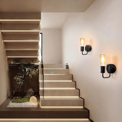 Contemporary Nordic Column Iron 1-Light Wall Sconce Lamp