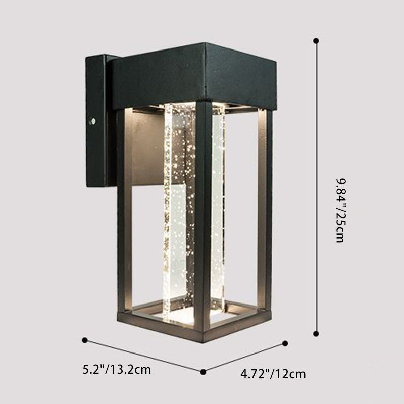 Minimalist Rectangular Aluminum Glass LED Wall Sconce Lamp
