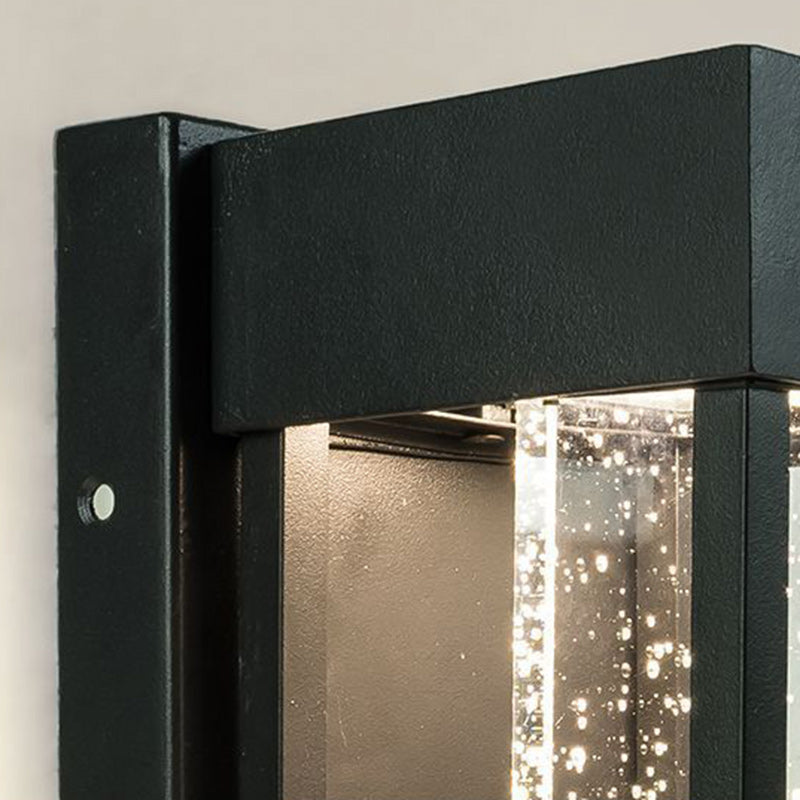 Minimalist Rectangular Aluminum Glass LED Wall Sconce Lamp