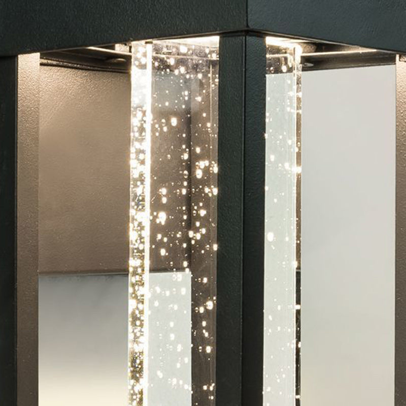 Minimalist Rectangular Aluminum Glass LED Wall Sconce Lamp