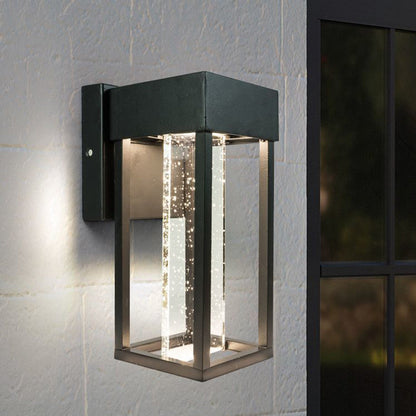 Minimalist Rectangular Aluminum Glass LED Wall Sconce Lamp