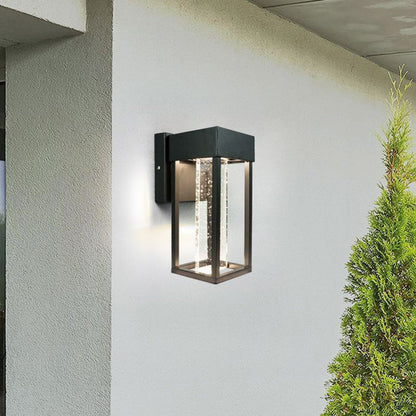 Minimalist Rectangular Aluminum Glass LED Wall Sconce Lamp