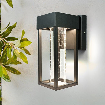Minimalist Rectangular Aluminum Glass LED Wall Sconce Lamp