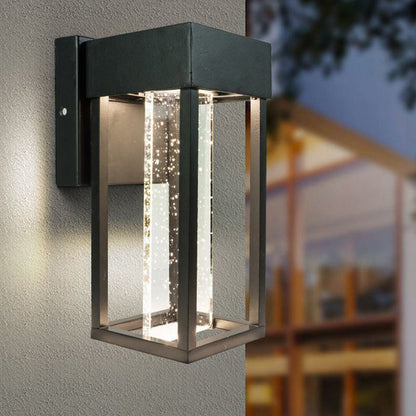 Minimalist Rectangular Aluminum Glass LED Wall Sconce Lamp
