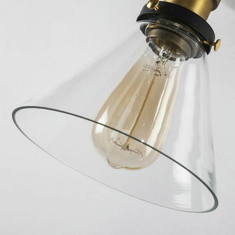Simplicity Dome Iron Glass 1-Light Wall Sconce Lamp
