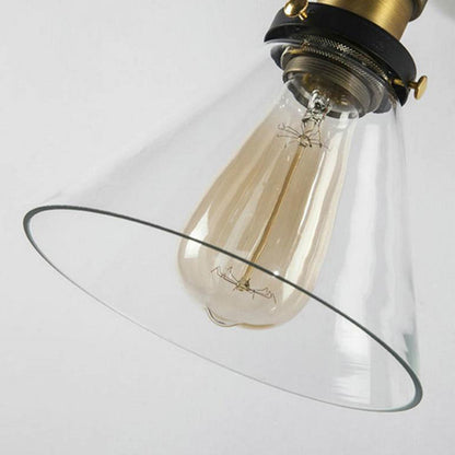 Simplicity Dome Iron Glass 1-Light Wall Sconce Lamp