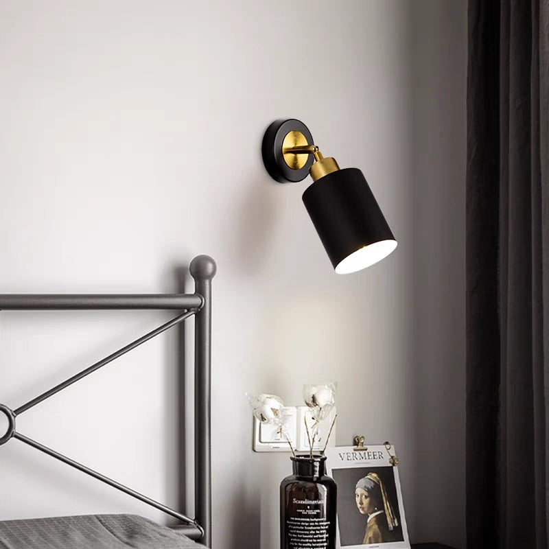 Scandinavian Column Iron 1-Light Wall Sconce Lamp