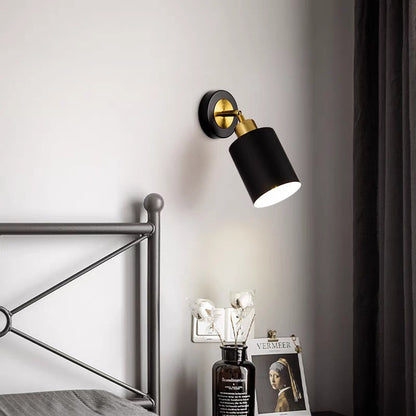 Scandinavian Column Iron 1-Light Wall Sconce Lamp