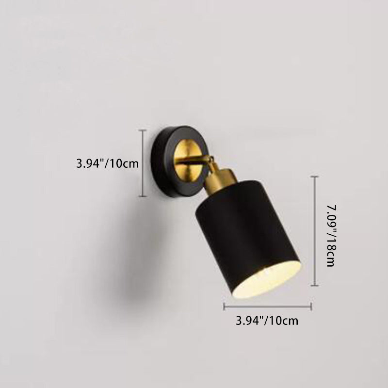 Scandinavian Column Iron 1-Light Wall Sconce Lamp