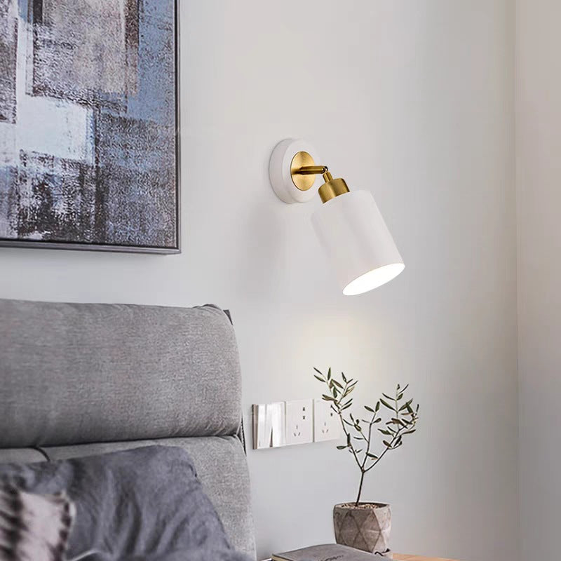 Scandinavian Column Iron 1-Light Wall Sconce Lamp