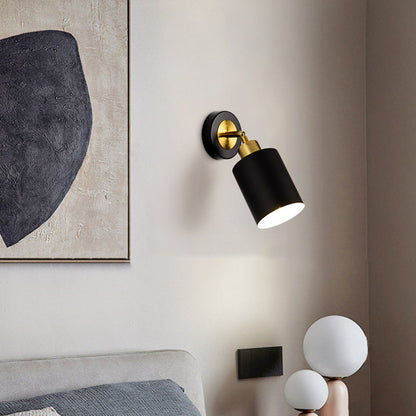 Scandinavian Column Iron 1-Light Wall Sconce Lamp