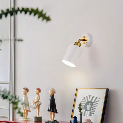 Scandinavian Column Iron 1-Light Wall Sconce Lamp