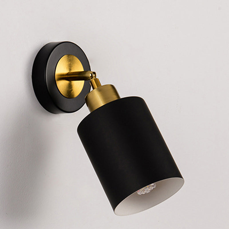 Scandinavian Column Iron 1-Light Wall Sconce Lamp