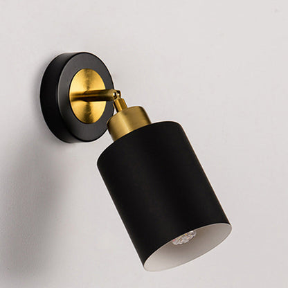 Scandinavian Column Iron 1-Light Wall Sconce Lamp