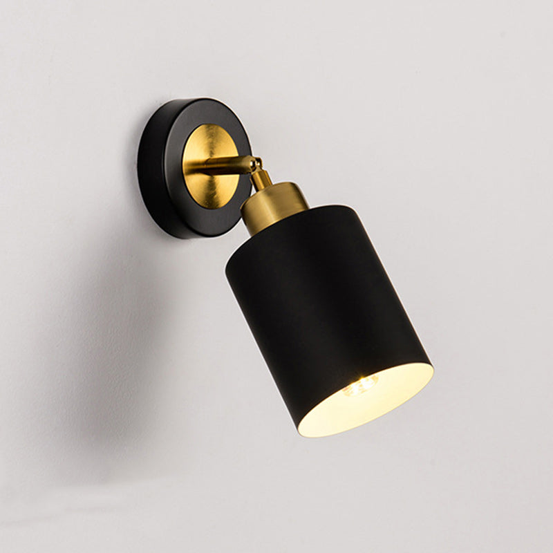 Scandinavian Column Iron 1-Light Wall Sconce Lamp