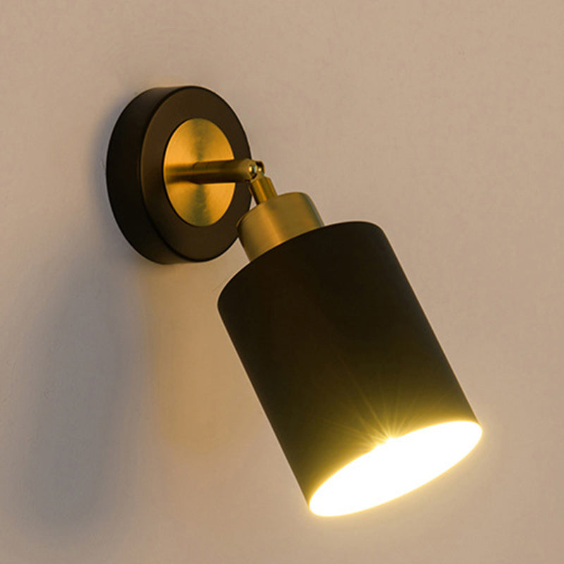 Scandinavian Column Iron 1-Light Wall Sconce Lamp