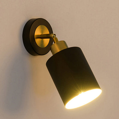 Scandinavian Column Iron 1-Light Wall Sconce Lamp