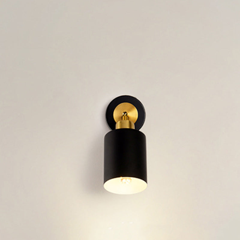 Scandinavian Column Iron 1-Light Wall Sconce Lamp