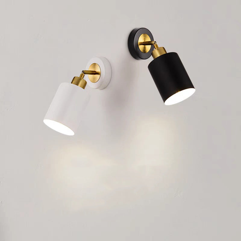 Scandinavian Column Iron 1-Light Wall Sconce Lamp
