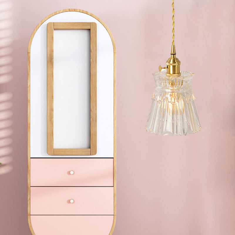 Nordic Drum Copper Glass 1-Light Wall Sconce Lamp
