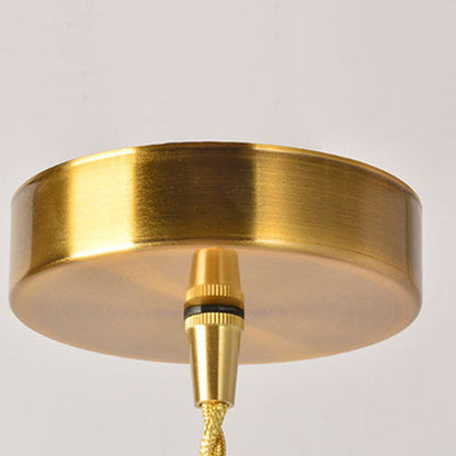 Nordic Drum Copper Glass 1-Light Wall Sconce Lamp