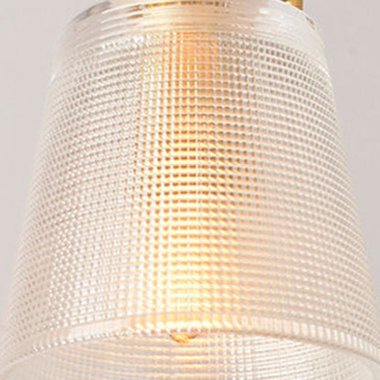Nordic Drum Copper Glass 1-Light Wall Sconce Lamp